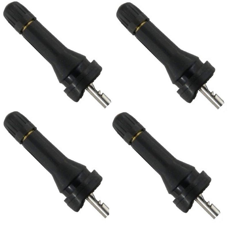 Muzzys (Set of Four) Muzzys VS-90 VS90 Rubber Replacement Tire Valve Stem TPMS Kit for Schrader 20043 Dill 7001-HPR REDI-Sensor and Many OE Vehicles - Image 1